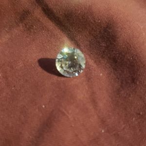 7mm round white zircon